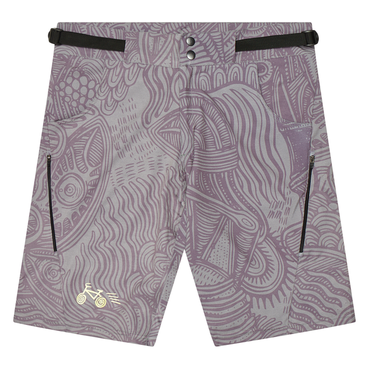 Grey Line Art Mountain Bike Short